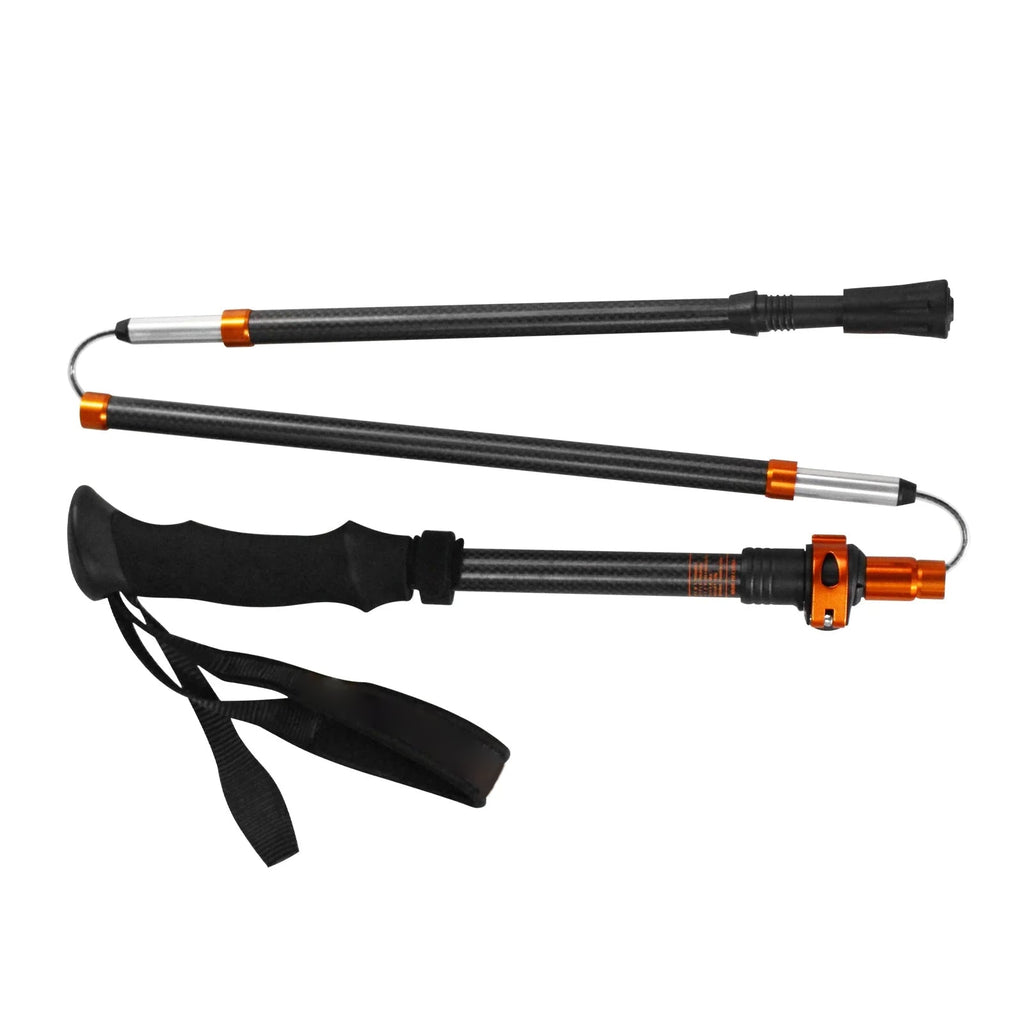 One pair of ultralight carbon fiber folding trekking poles