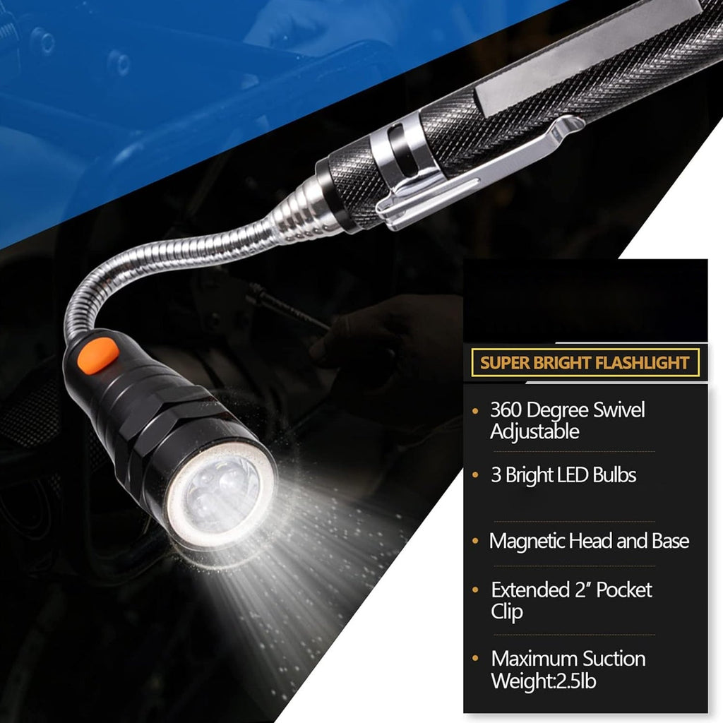 Telescopic magnetic pickup tool kit