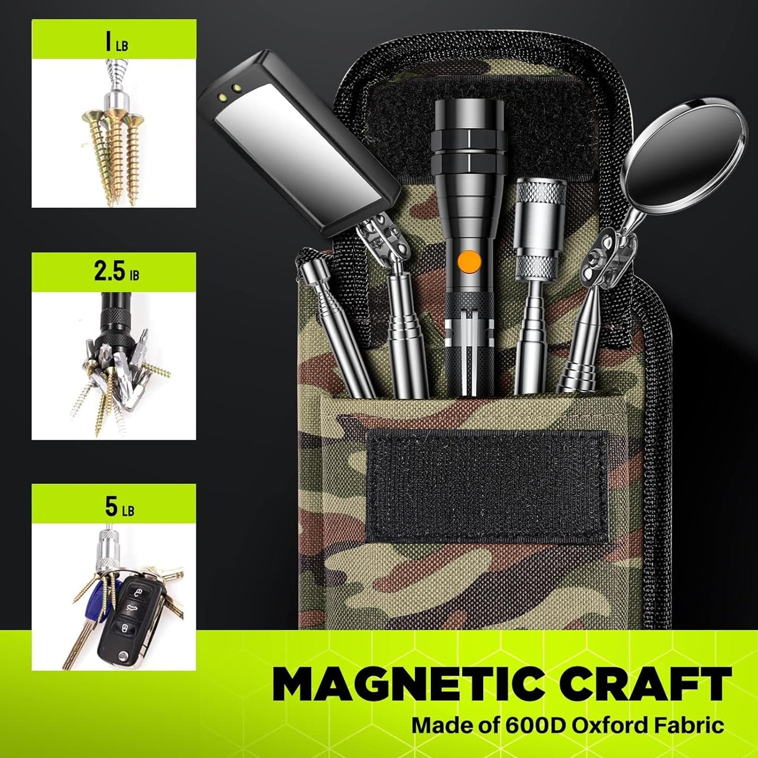 Telescopic magnetic pickup tool kit