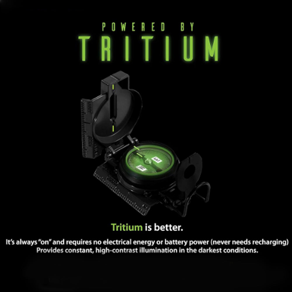 Tritium prism lens compass