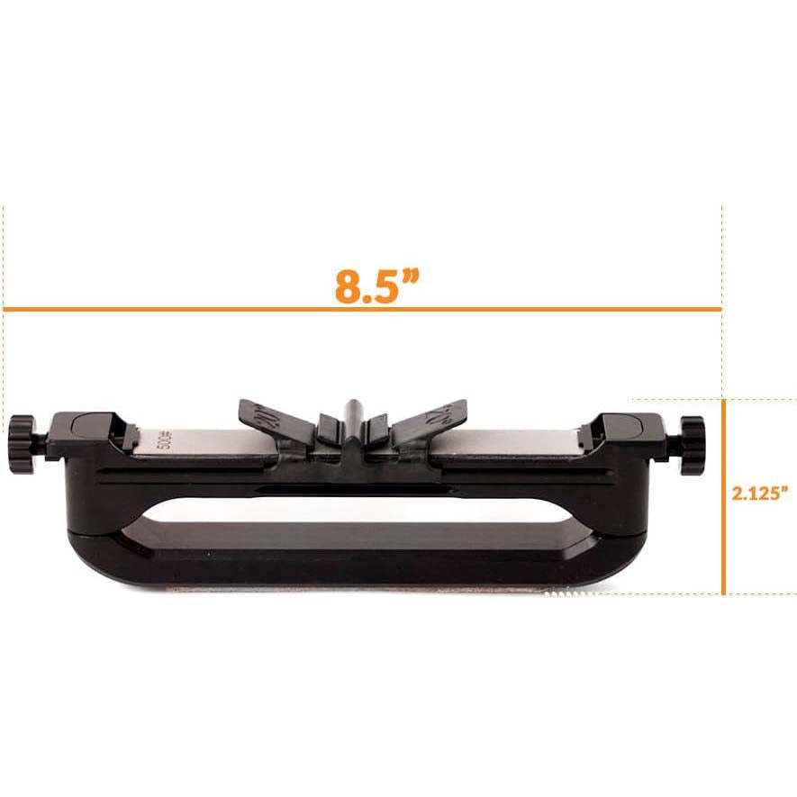 Handheld angle-guided portable knife sharpener