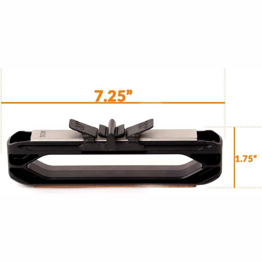 Handheld angle-guided portable knife sharpener