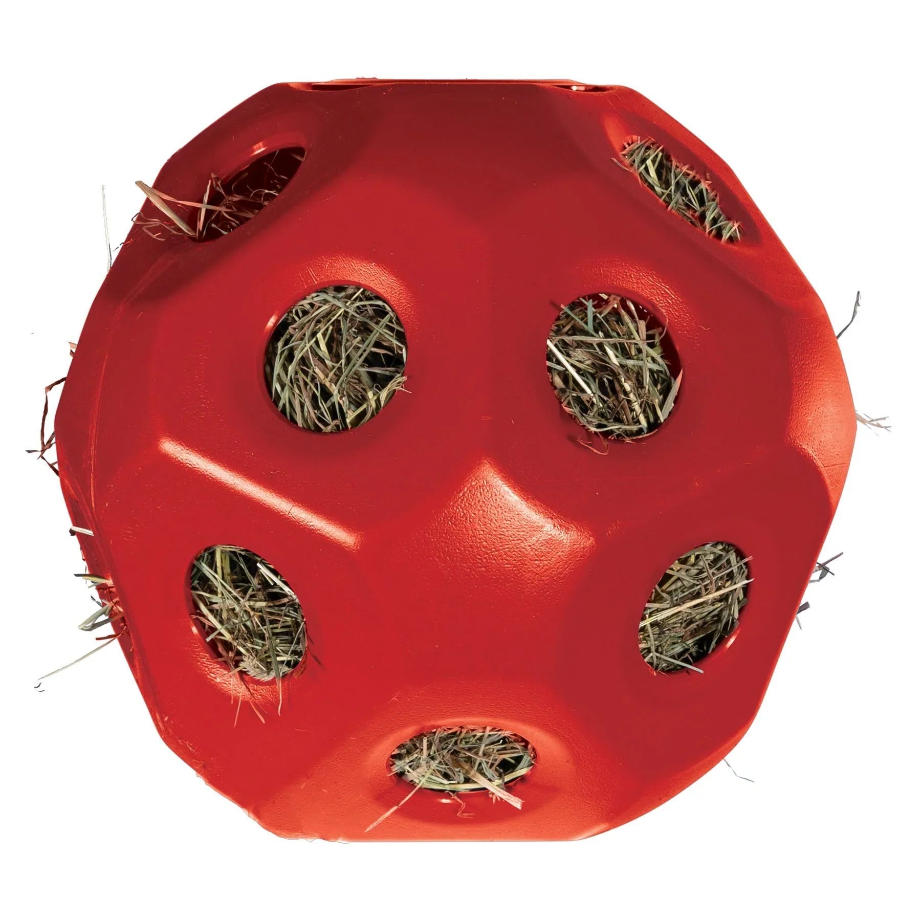 Large Slow-Feeder Hay Ball Simplified Hay Feeding for Horses– Blue & Red