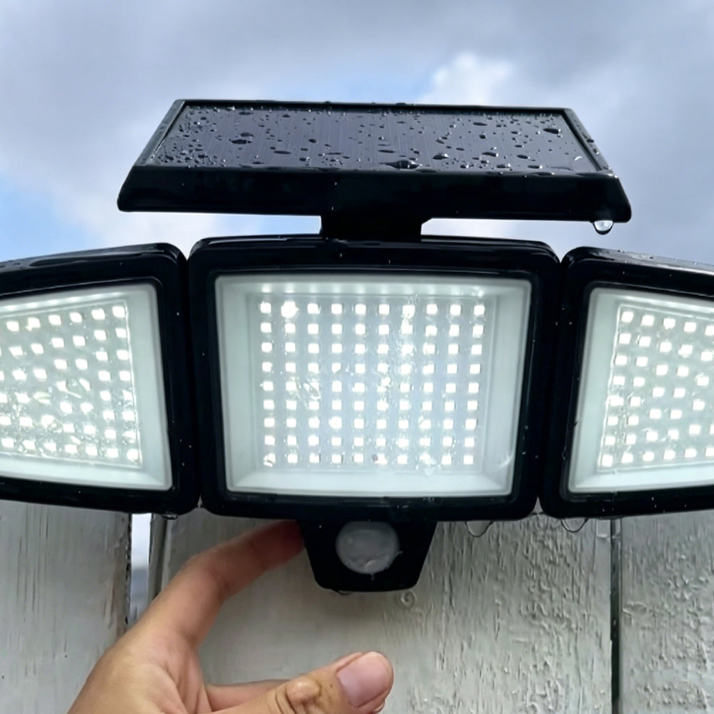 Solar-powered outdoor waterproof floodlights