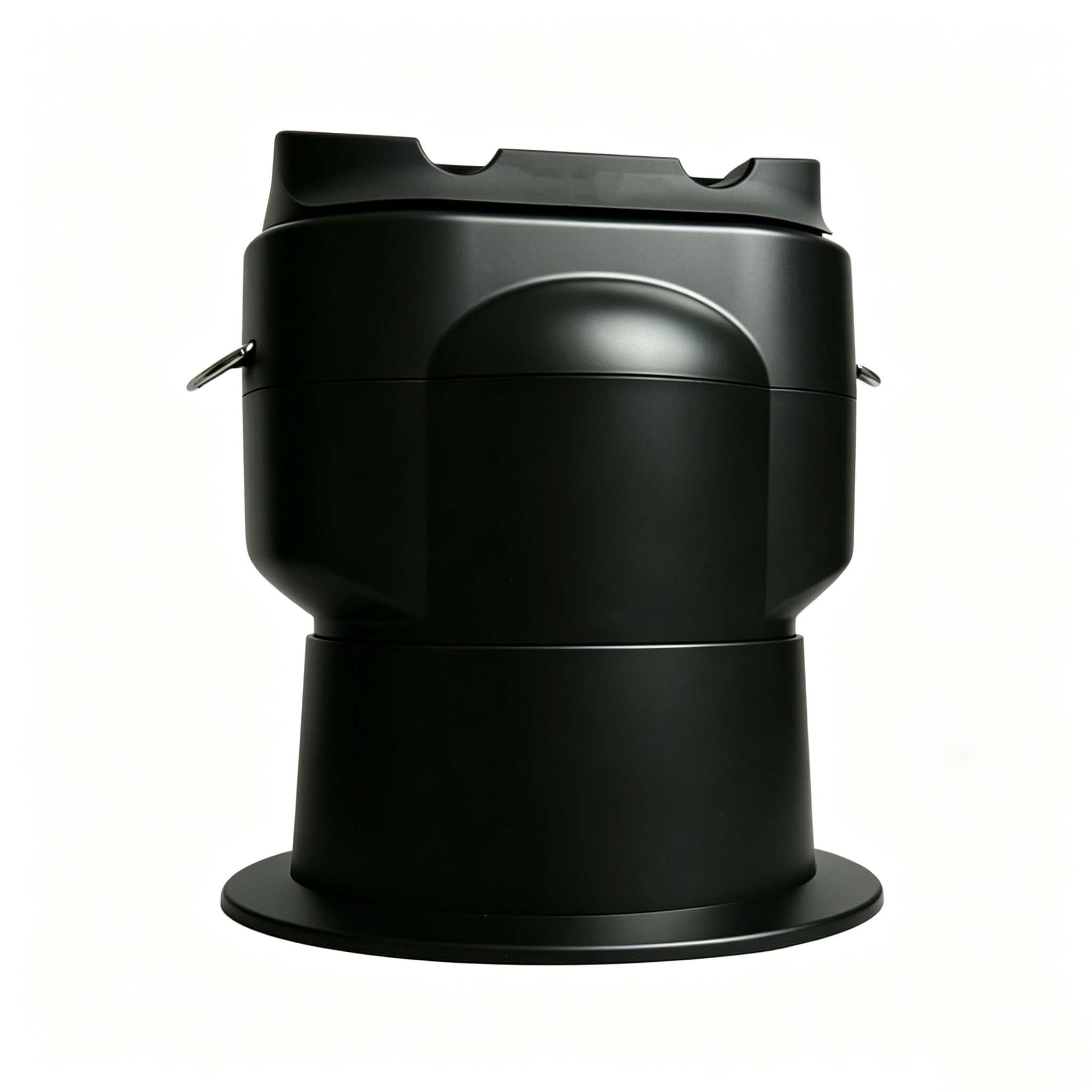 smart cleaner that automatically removes coffee grounds using rotating blades and brushes.