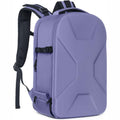 Camera backpack, waterproof hard shell for DSLR/mirrorless cameras, with tripod straps and compartments.