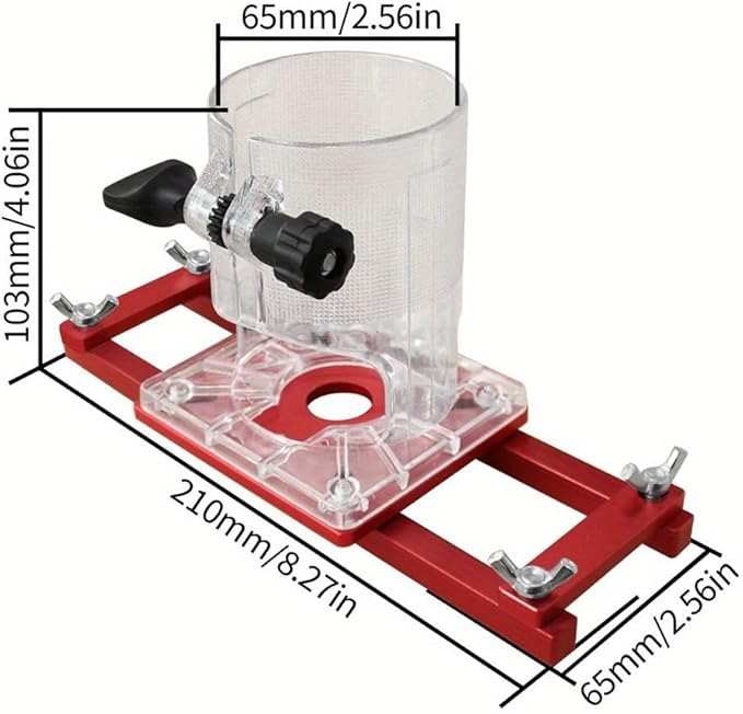 2 in 1 Invisible Fastener Slotting Jig – Aluminum Alloy Router Base for Woodworking