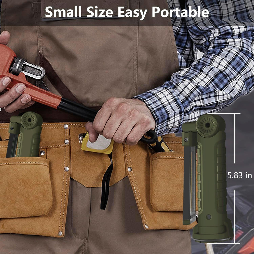 Portable Rechargeable Work Light with Magnetic Base & Hook