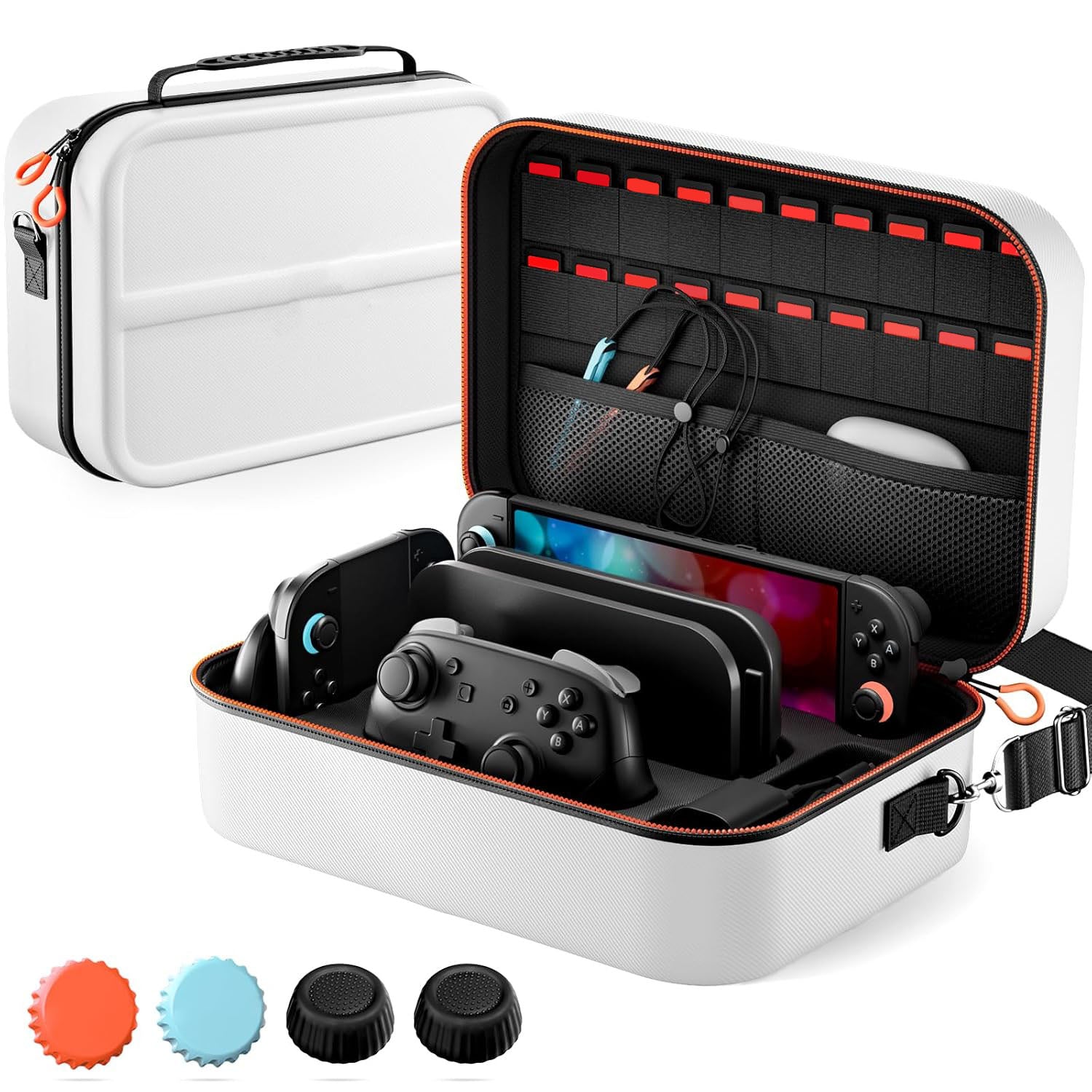 Travel Storage Case for Handheld Console – 20 Game Card Slots