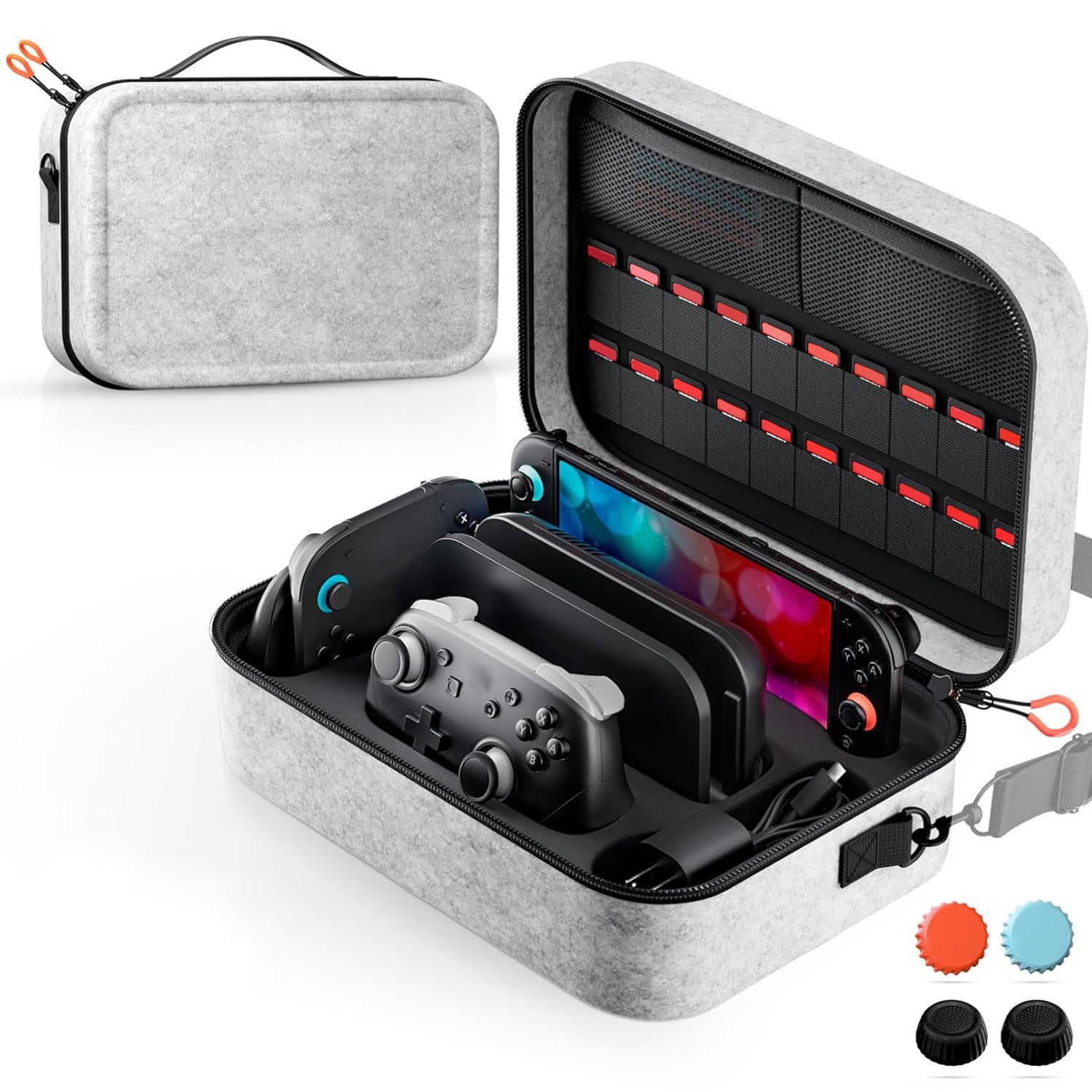 Travel Storage Case for Handheld Console – 20 Game Card Slots