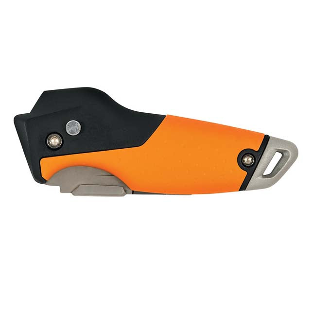 Folding multi-purpose knife, 17 cm long, stainless steel blade/plastic handle, black/orange