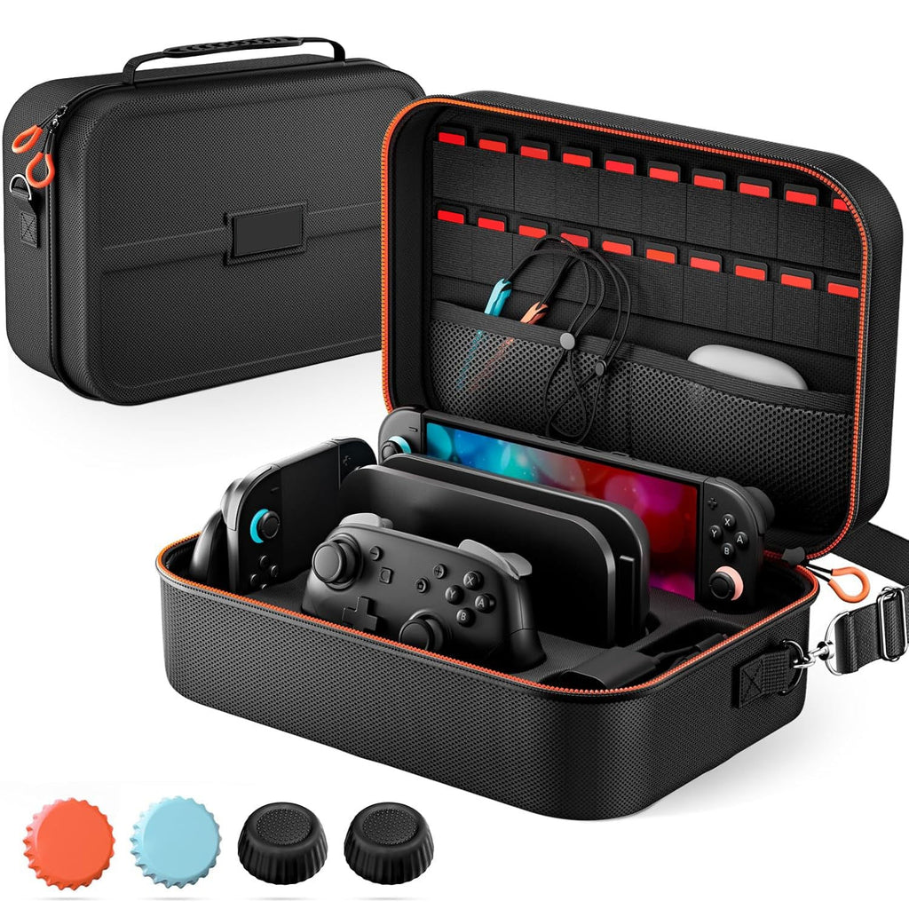 Travel Storage Case for Handheld Console – 20 Game Card Slots
