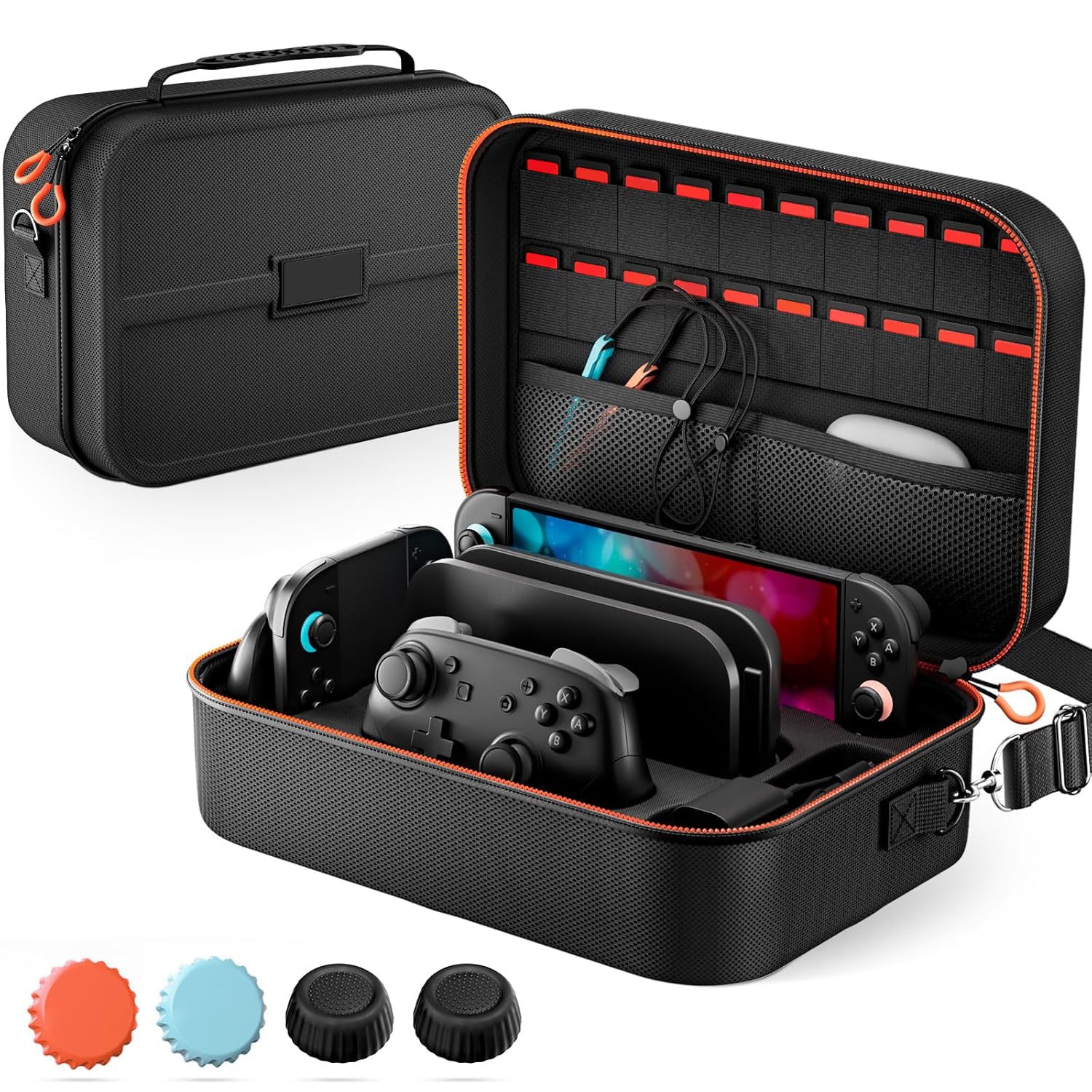 Travel Storage Case for Handheld Console – 20 Game Card Slots
