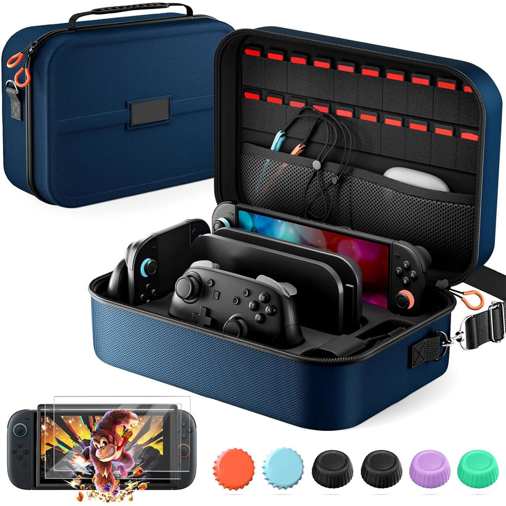 Travel Storage Case for Handheld Console – 20 Game Card Slots