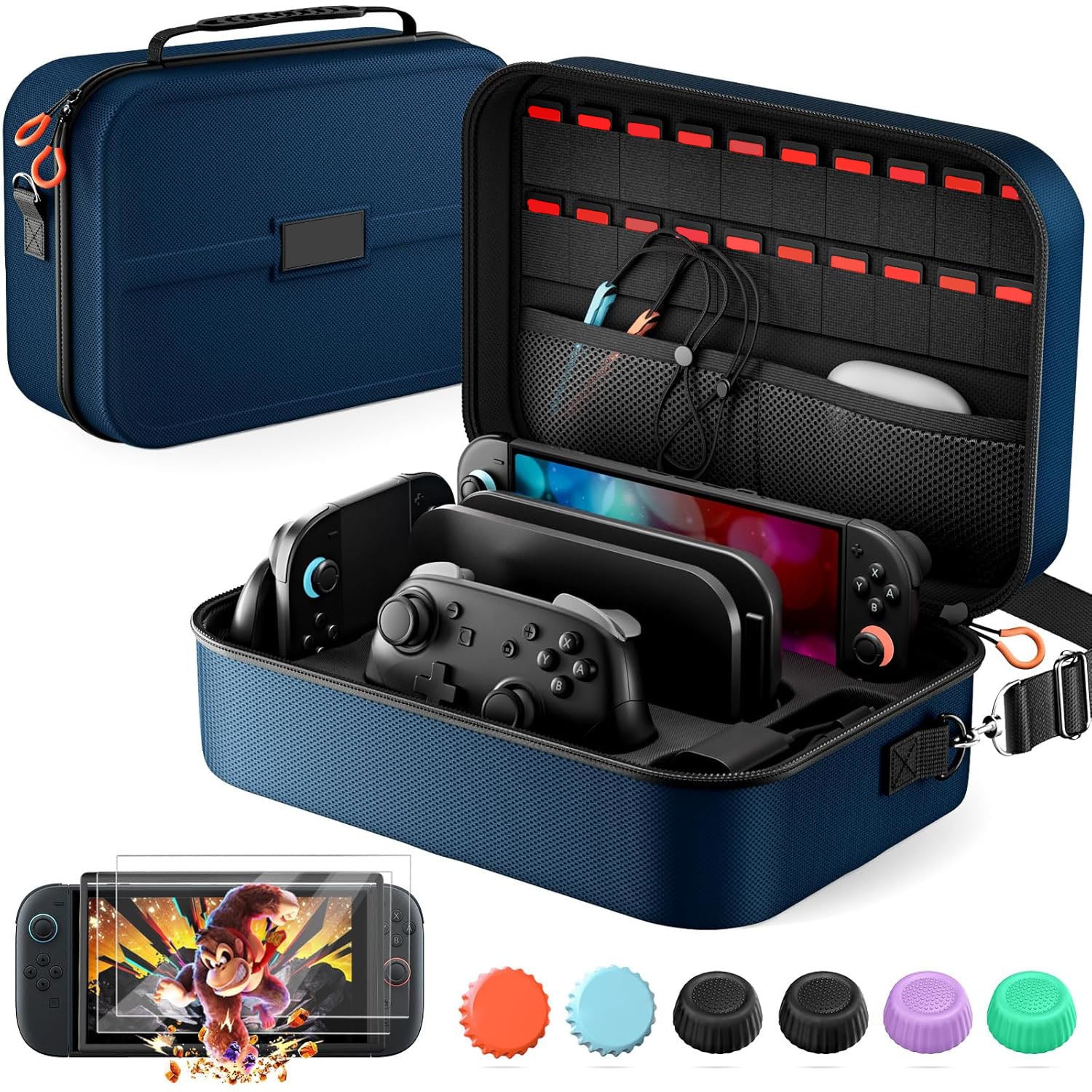 Travel Storage Case for Handheld Console – 20 Game Card Slots