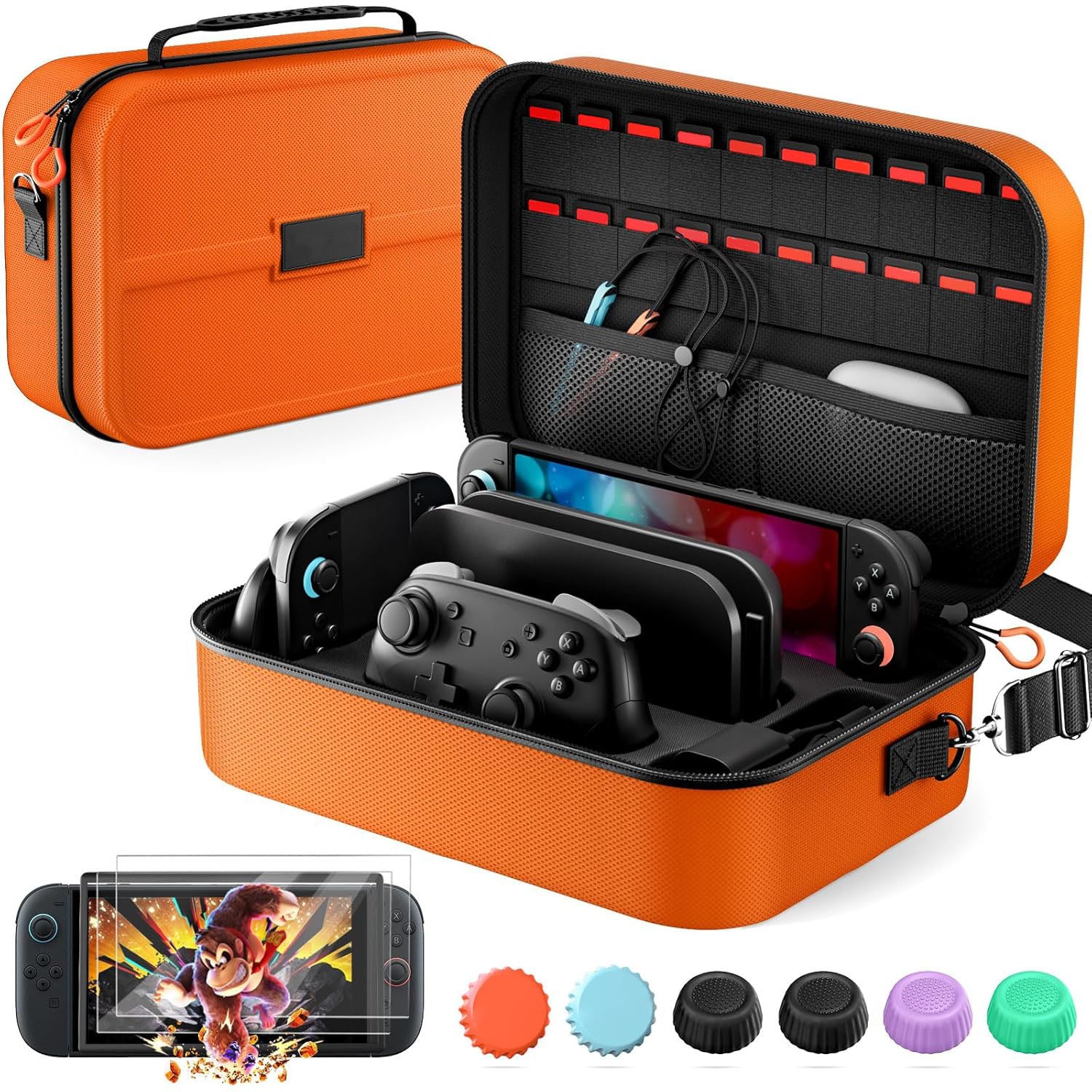 Travel Storage Case for Handheld Console – 20 Game Card Slots