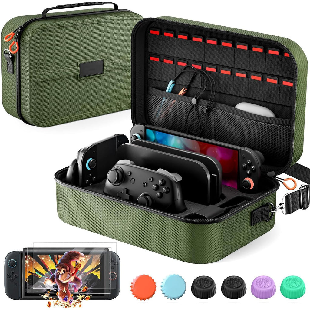 Travel Storage Case for Handheld Console – 20 Game Card Slots