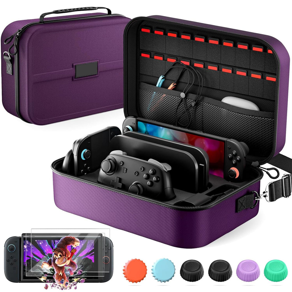 Travel Storage Case for Handheld Console – 20 Game Card Slots