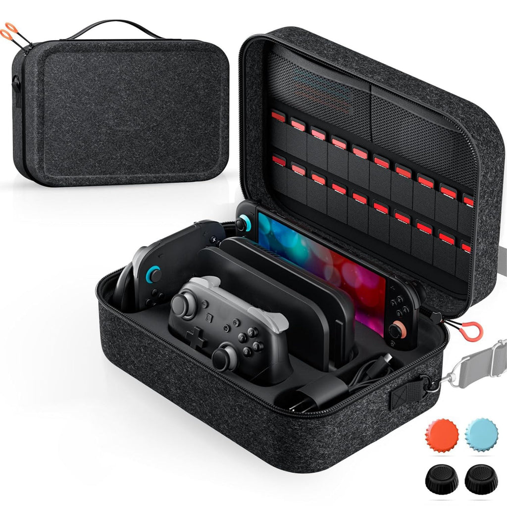 Travel Storage Case for Handheld Console – 20 Game Card Slots