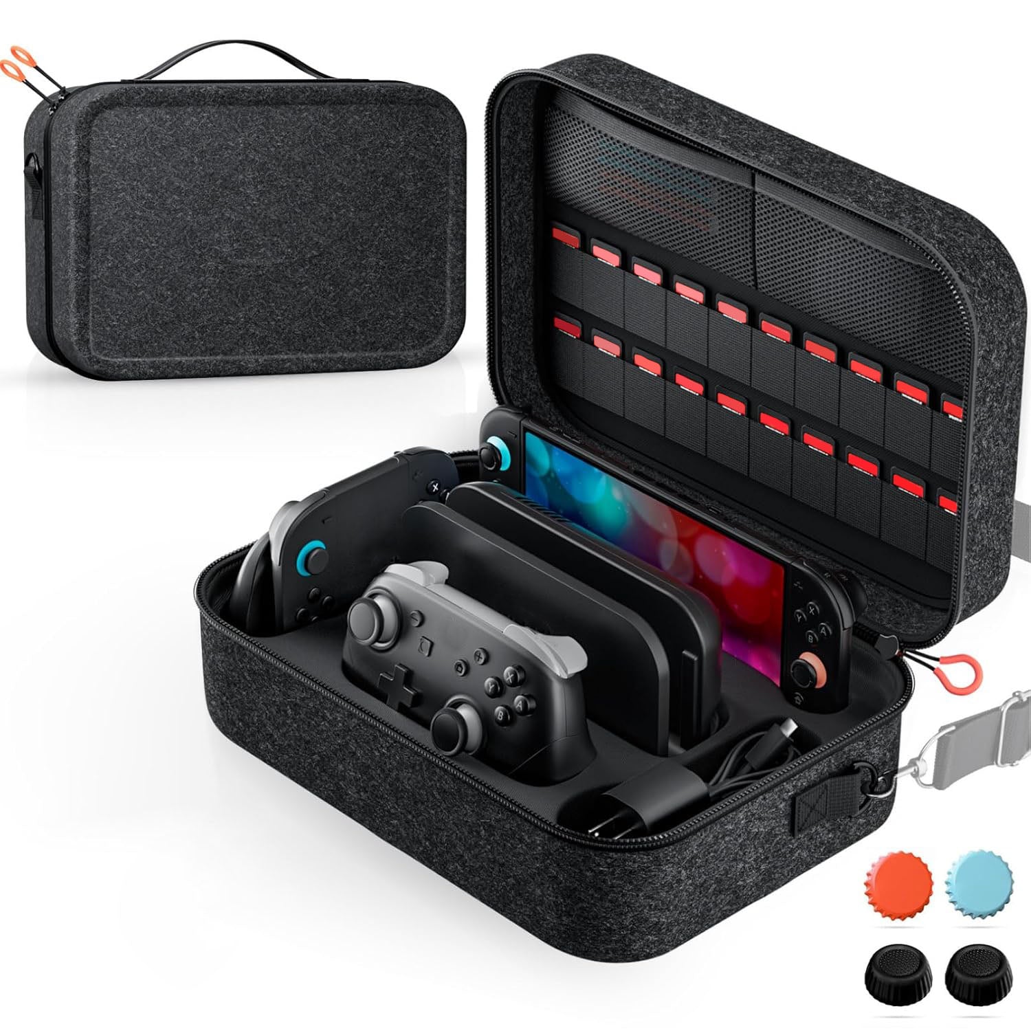 Travel Storage Case for Handheld Console – 20 Game Card Slots