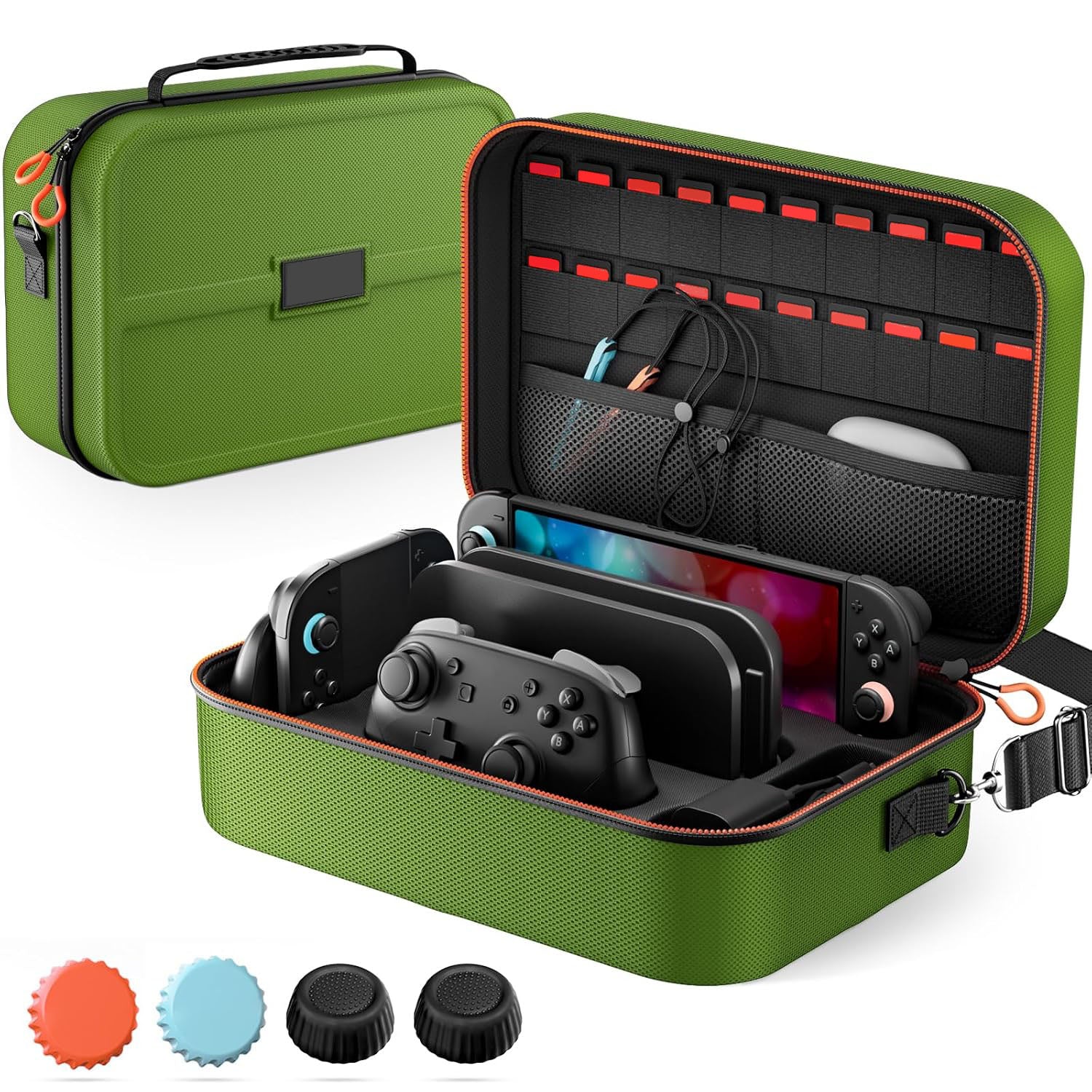 Travel Storage Case for Handheld Console – 20 Game Card Slots