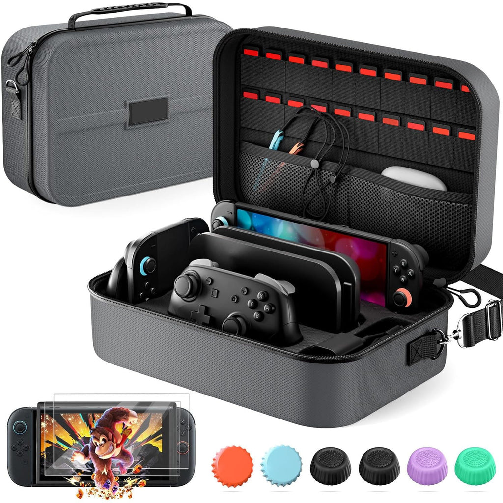 Travel Storage Case for Handheld Console – 20 Game Card Slots