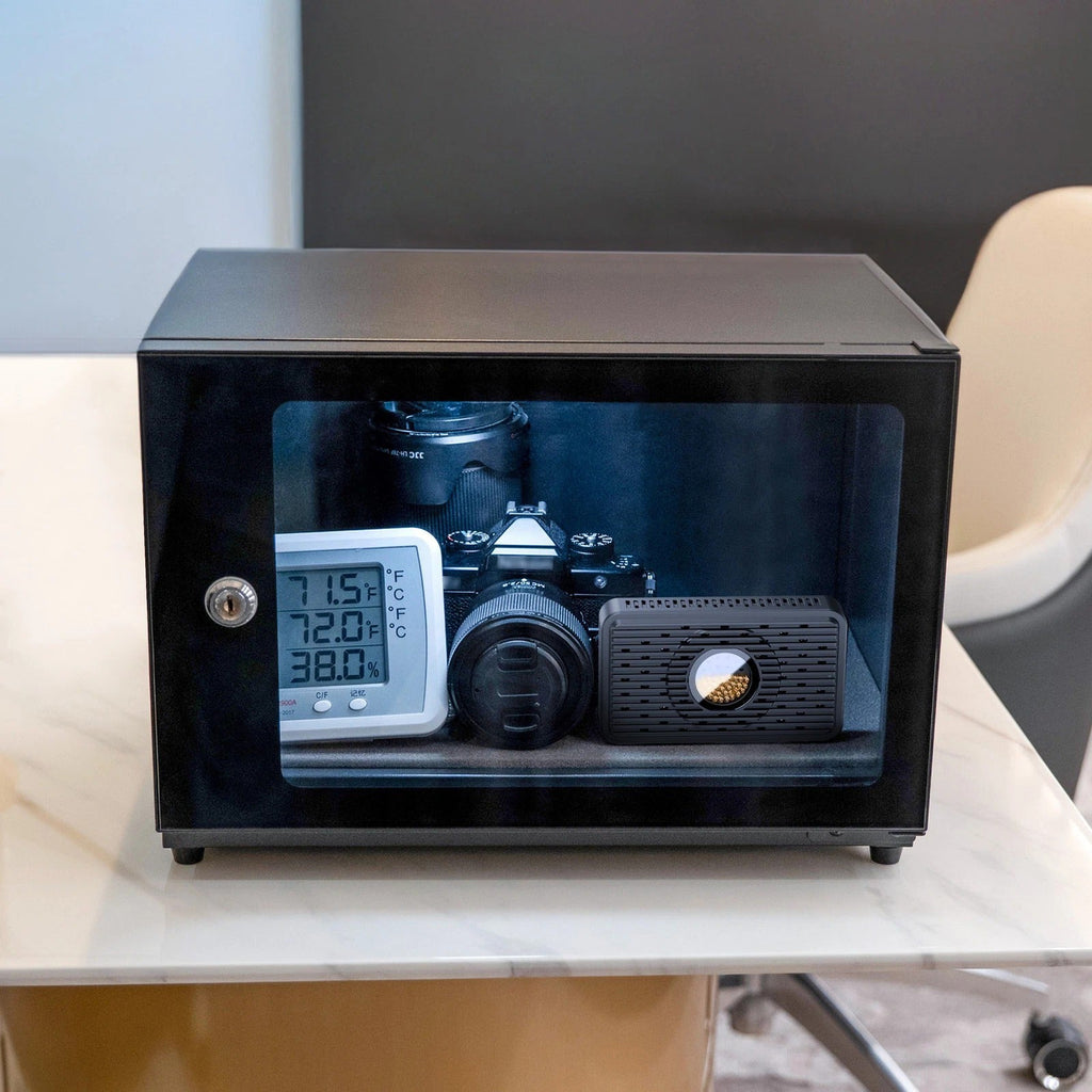 Aesthetically pleasing reusable camera dehumidifier