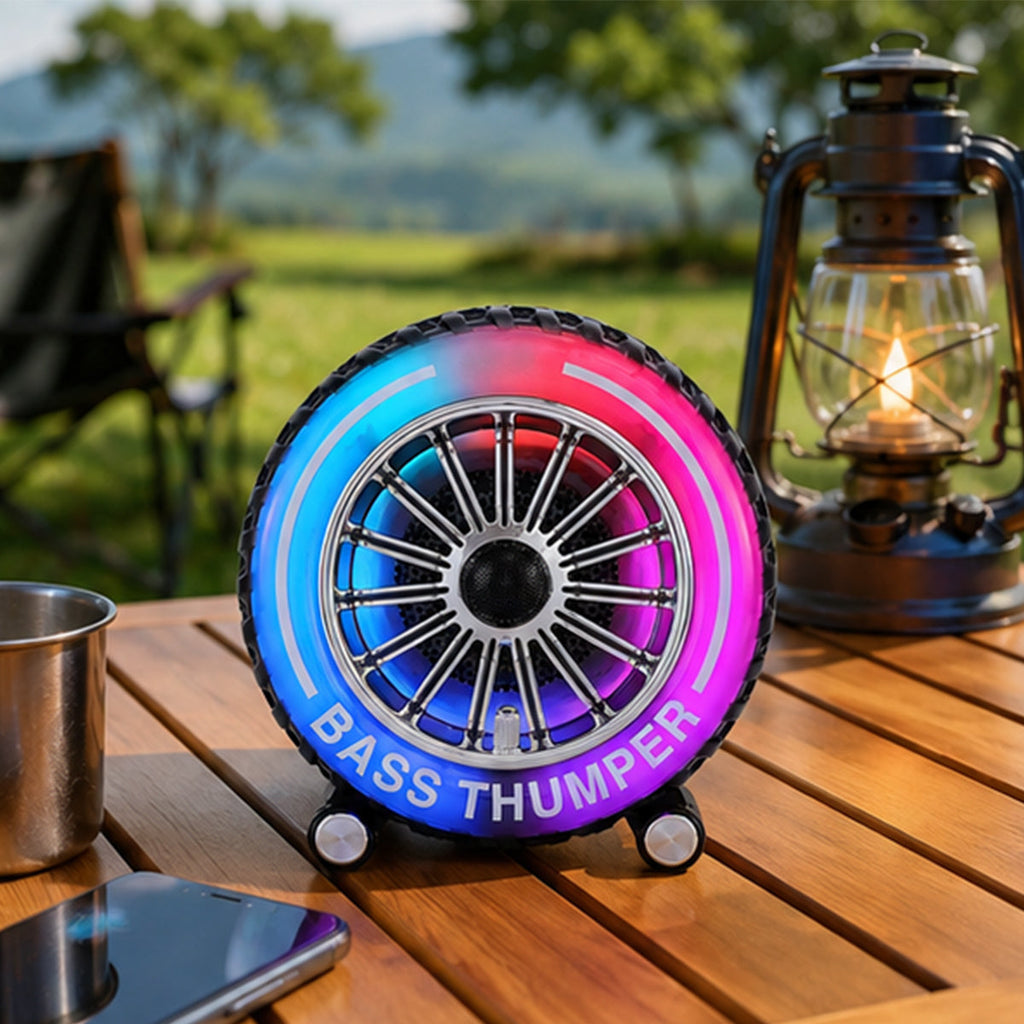Classic Bluetooth speaker tire design