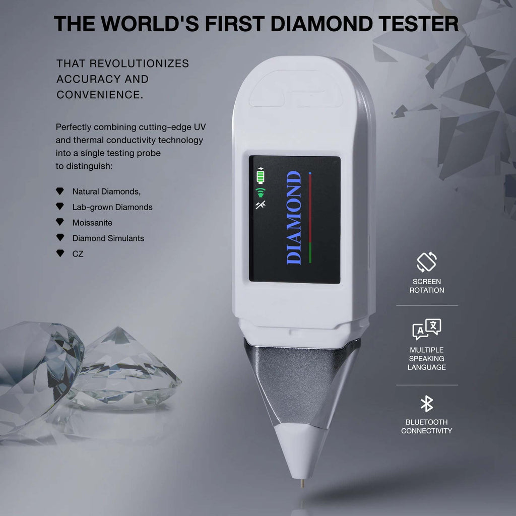 Used for detecting colorless laboratory-grown diamonds and diamond simulants.