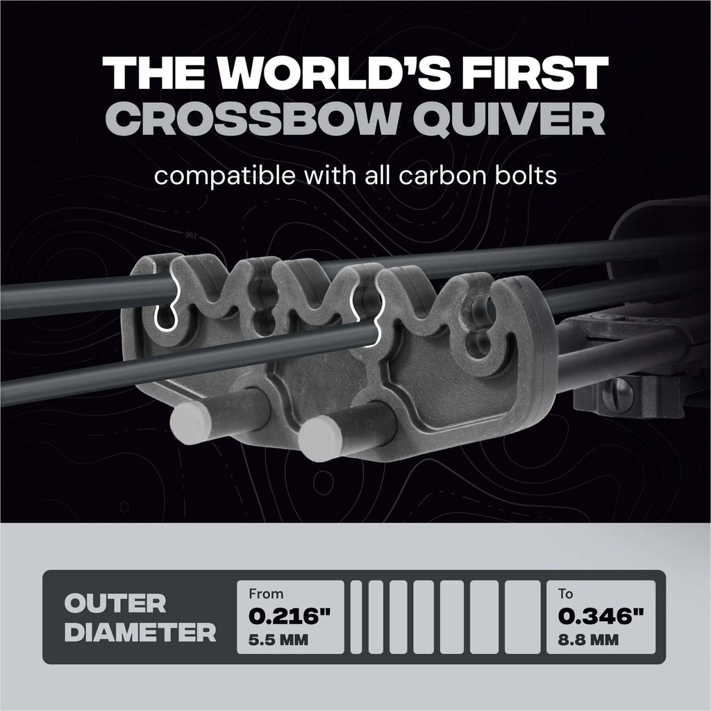 Crossbow cassette – holds 4 arrows (5.5 mm - 8.8 mm) – quick-release 20 mm rail