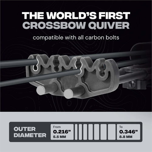 Crossbow cassette – holds 4 arrows (5.5 mm - 8.8 mm) – quick-release 20 mm rail