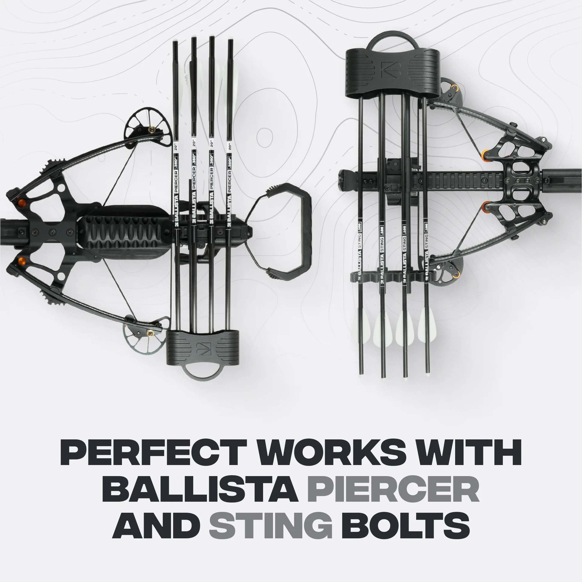Crossbow cassette – holds 4 arrows (5.5 mm - 8.8 mm) – quick-release 20 mm rail