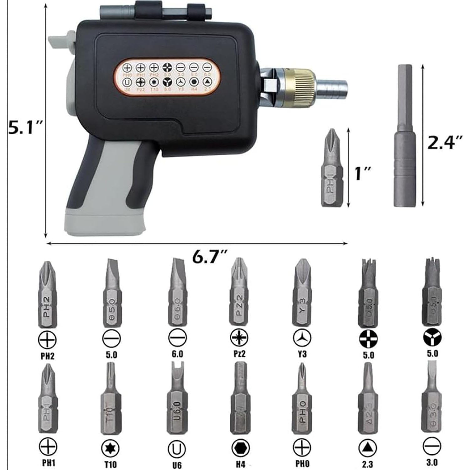 16-in-1 Multi Screwdriver Set – Ratchet Screwdriver with Magnetic Bits