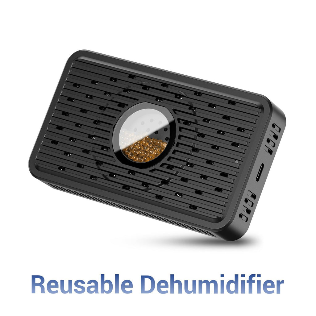 Aesthetically pleasing reusable camera dehumidifier