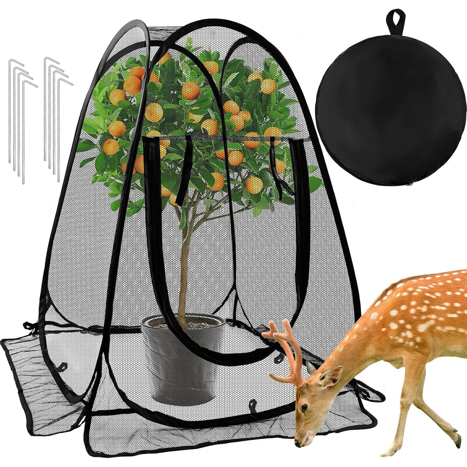 Pop-up mesh plant cover