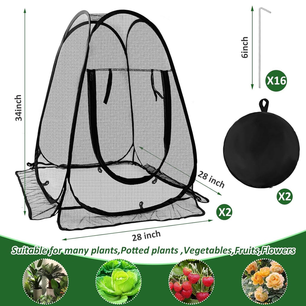 Pop-up mesh plant cover