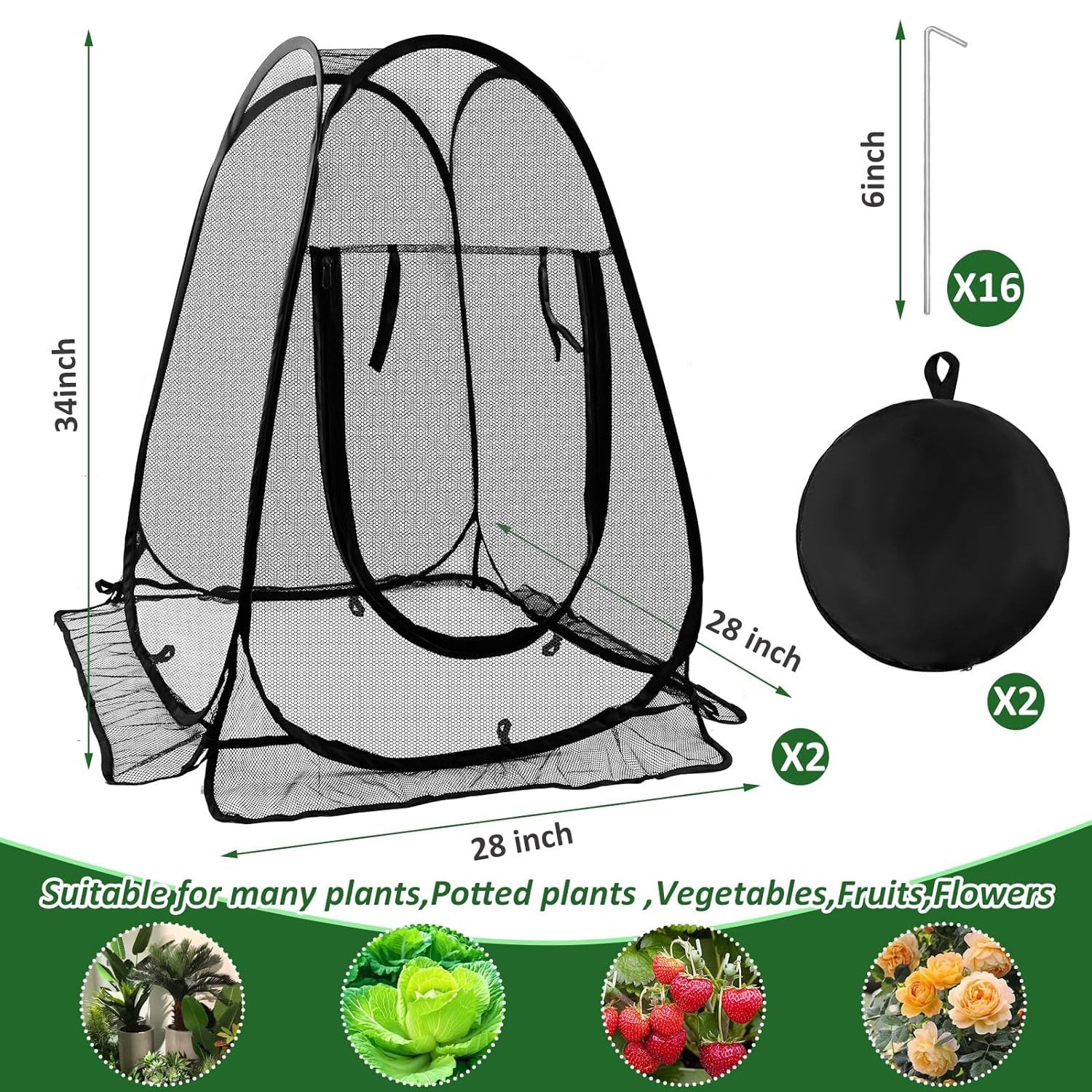 Pop-up mesh plant cover