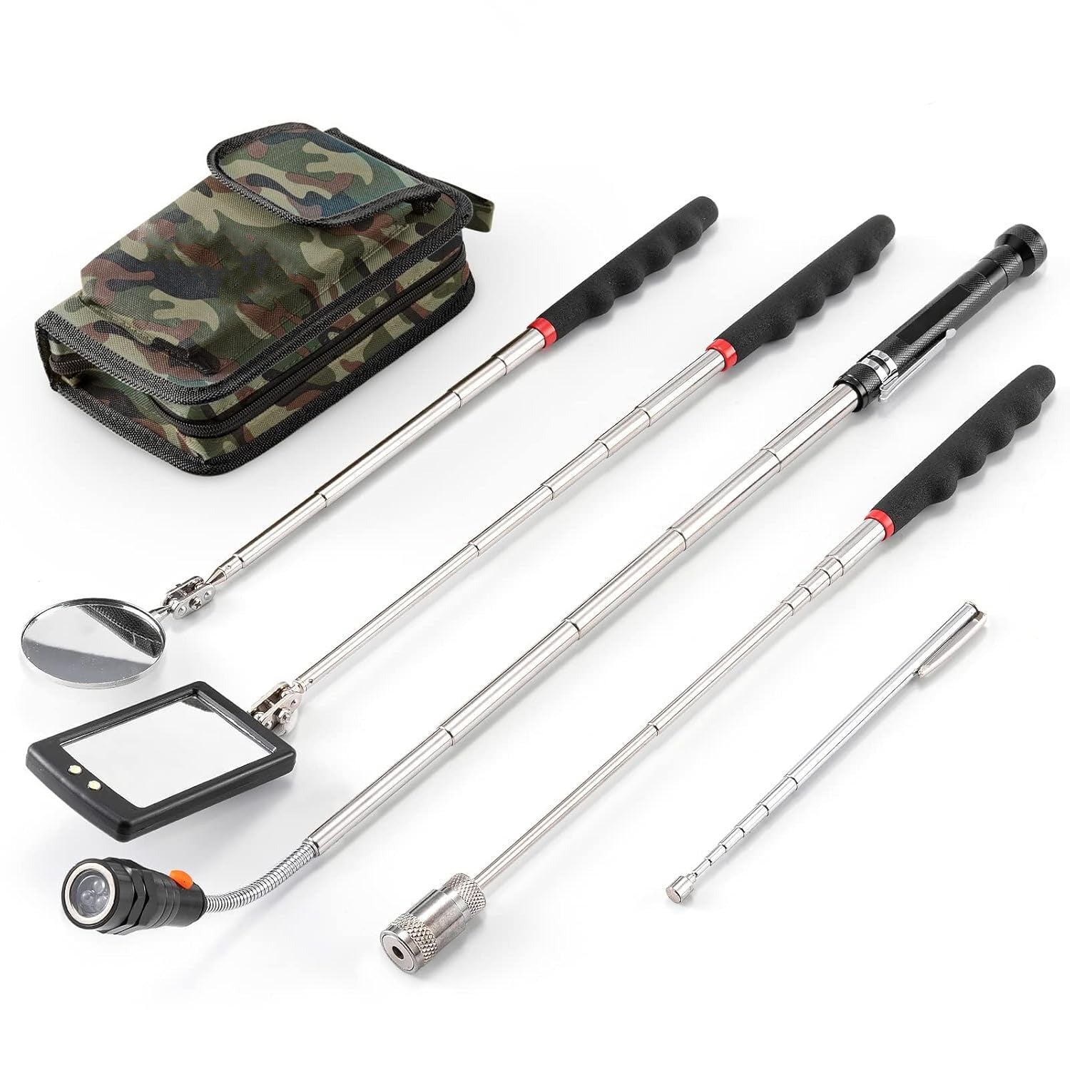 Telescopic magnetic pickup tool kit