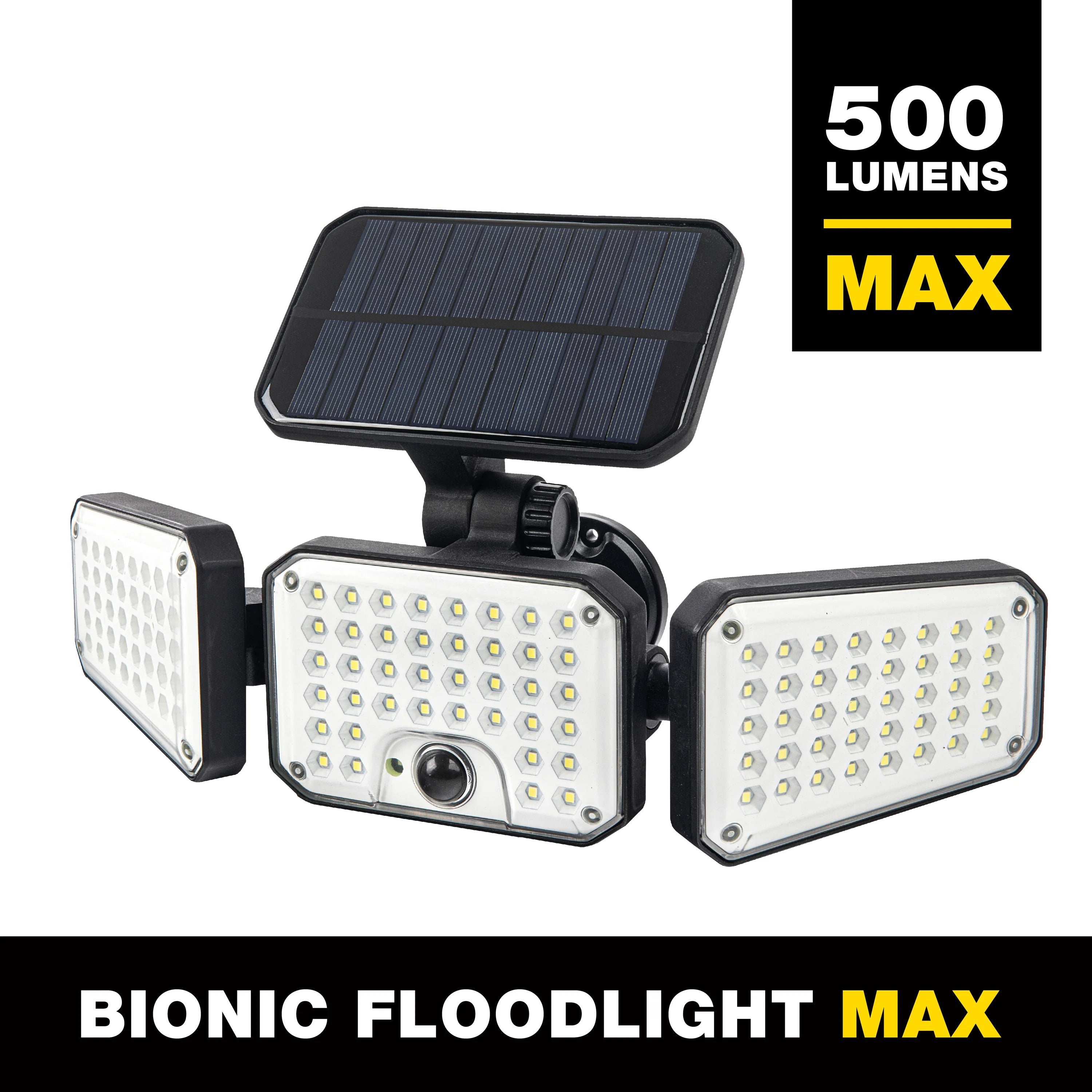 Solar-powered outdoor waterproof floodlights