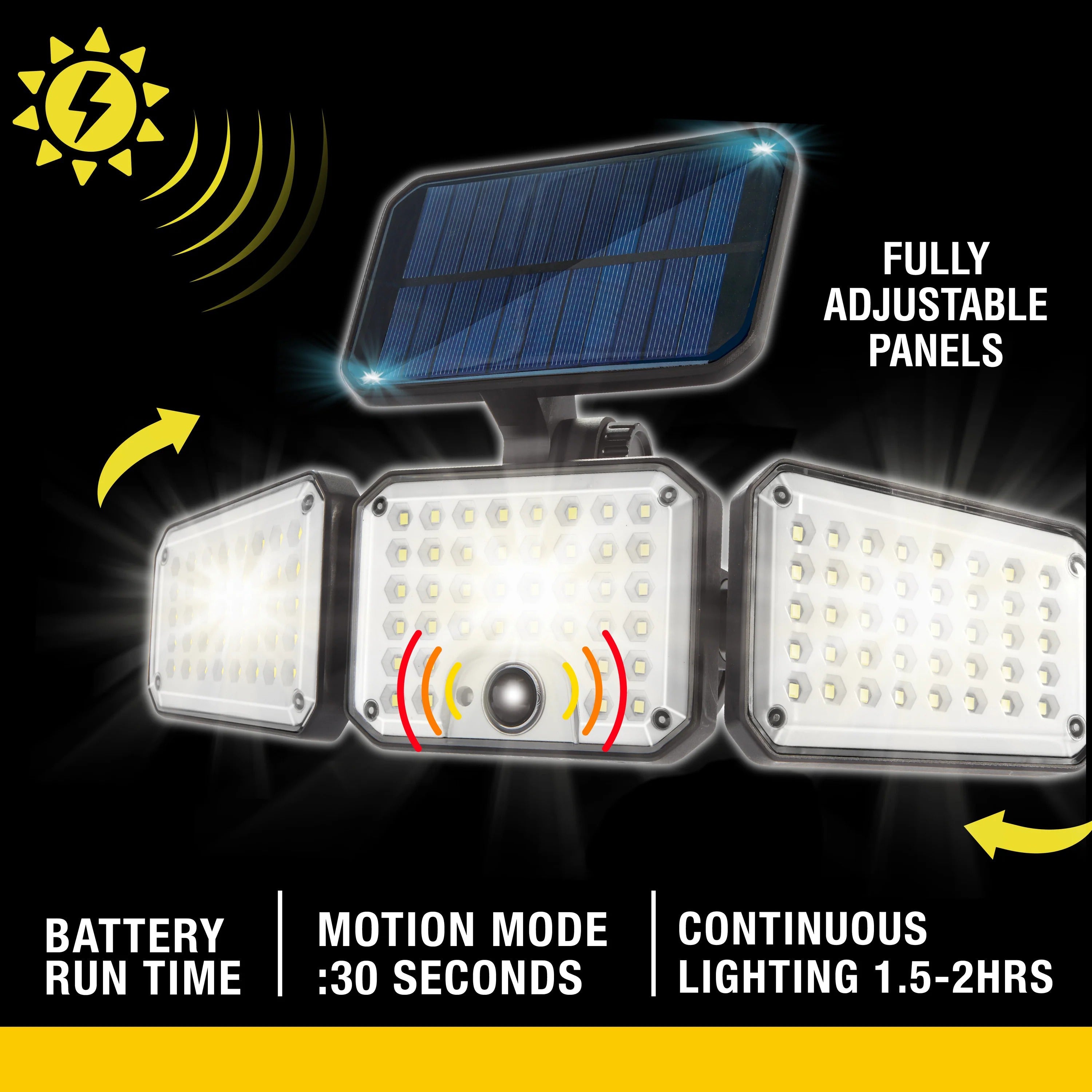 Solar-powered outdoor waterproof floodlights