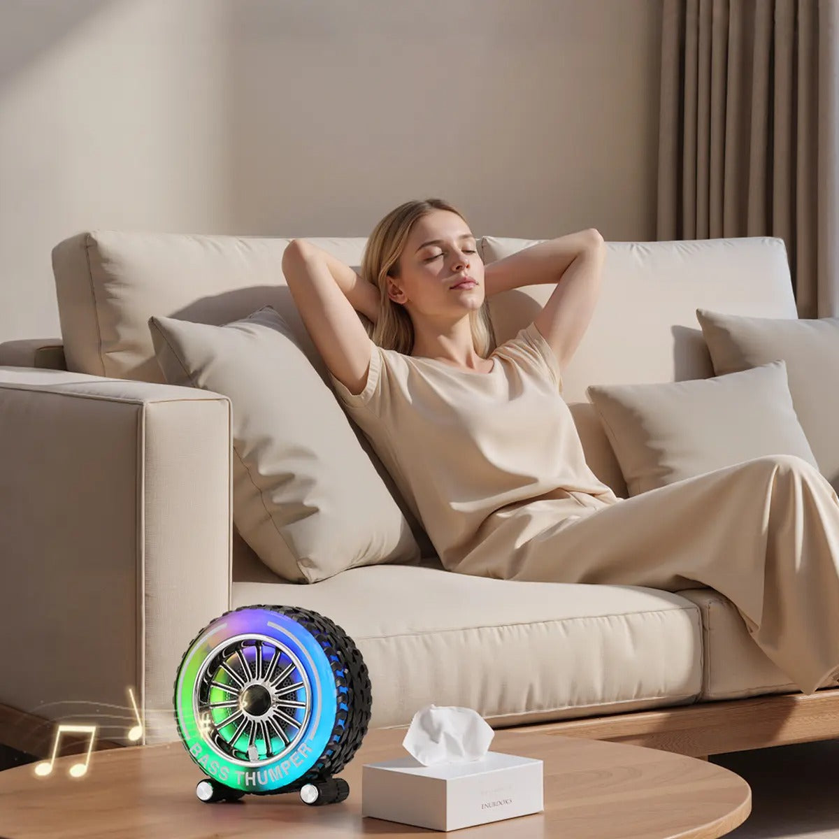 Classic Bluetooth speaker tire design