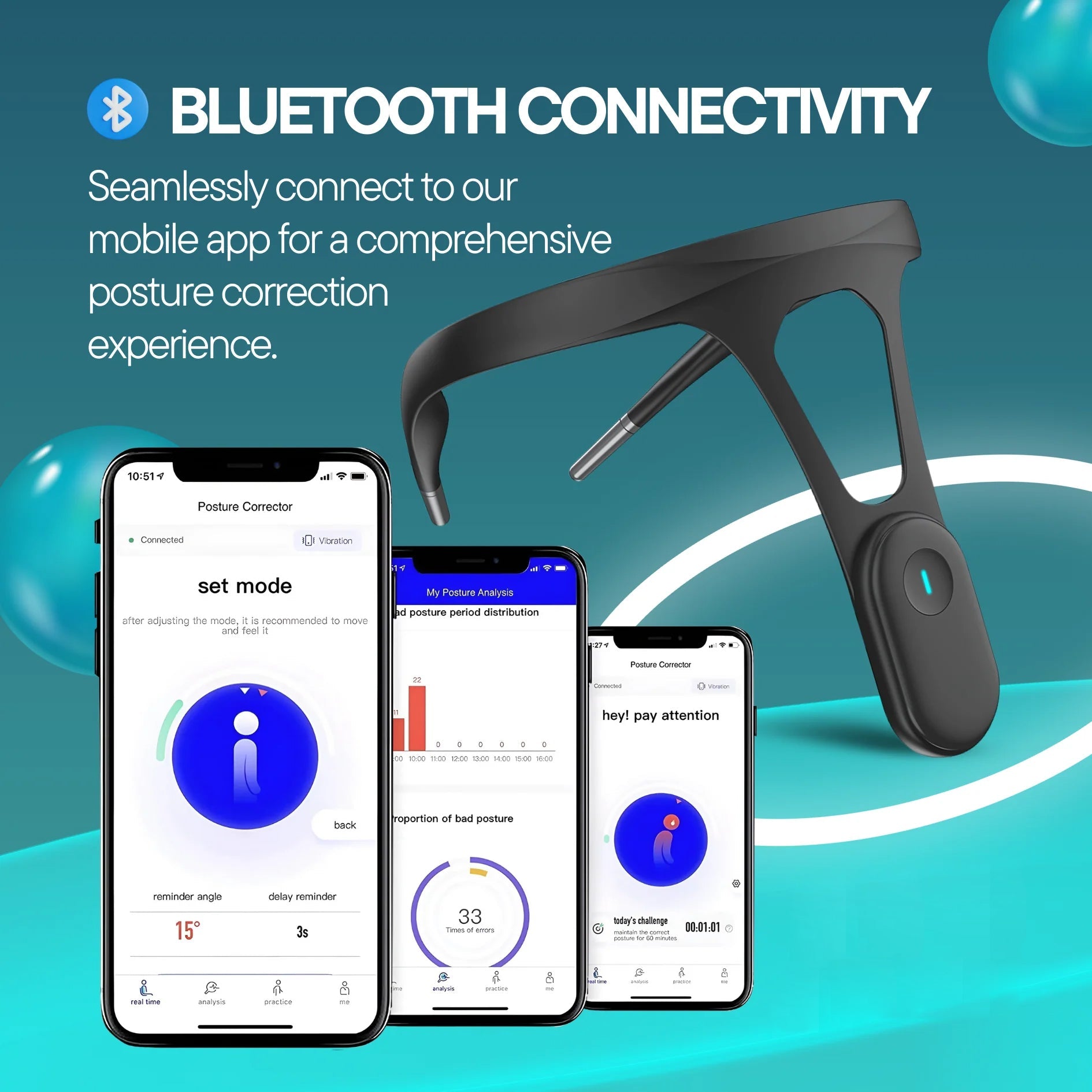 Ultra-thin silicone smart posture corrector